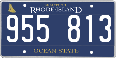 RI license plate 955813