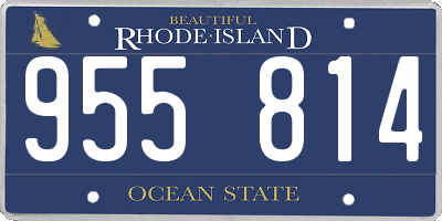 RI license plate 955814