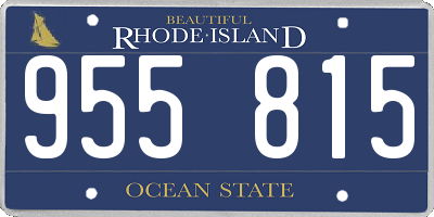 RI license plate 955815