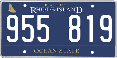RI license plate 955819