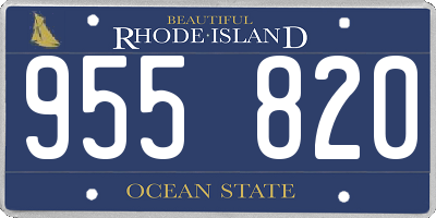 RI license plate 955820