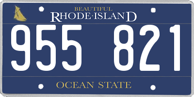 RI license plate 955821