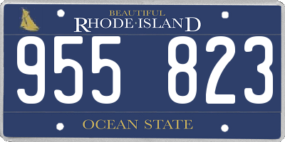 RI license plate 955823