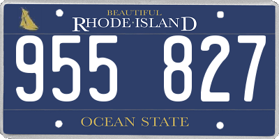 RI license plate 955827