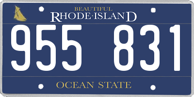 RI license plate 955831