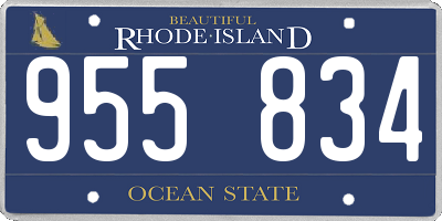 RI license plate 955834