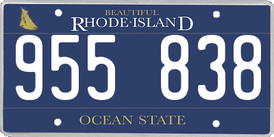 RI license plate 955838