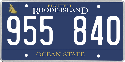 RI license plate 955840