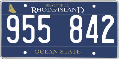 RI license plate 955842