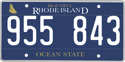 RI license plate 955843