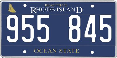 RI license plate 955845