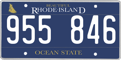 RI license plate 955846