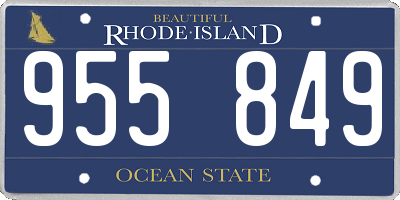 RI license plate 955849