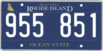 RI license plate 955851