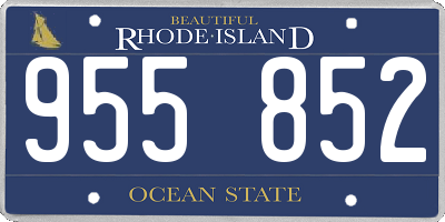 RI license plate 955852