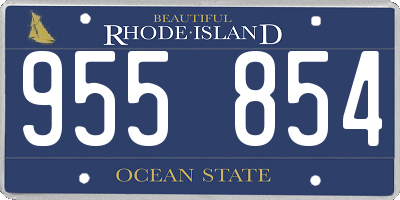 RI license plate 955854