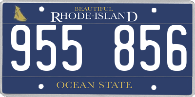 RI license plate 955856