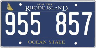 RI license plate 955857