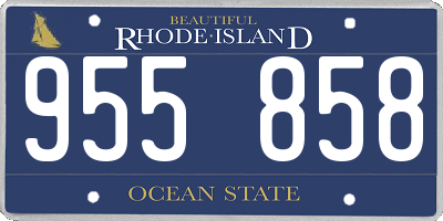 RI license plate 955858