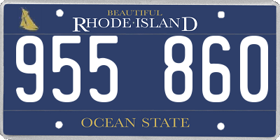 RI license plate 955860