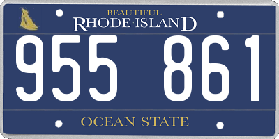 RI license plate 955861