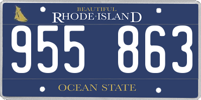 RI license plate 955863