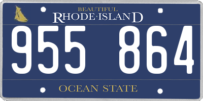 RI license plate 955864