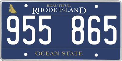 RI license plate 955865