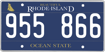 RI license plate 955866