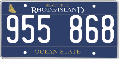 RI license plate 955868