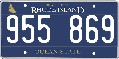 RI license plate 955869