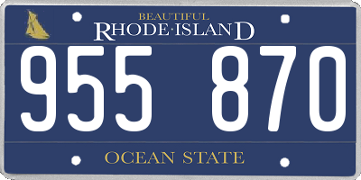 RI license plate 955870