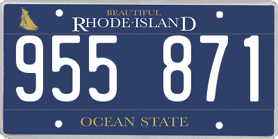 RI license plate 955871