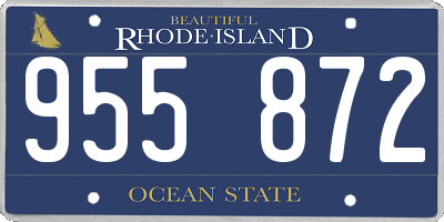 RI license plate 955872