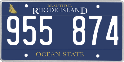 RI license plate 955874