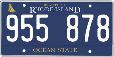 RI license plate 955878
