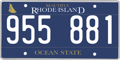 RI license plate 955881