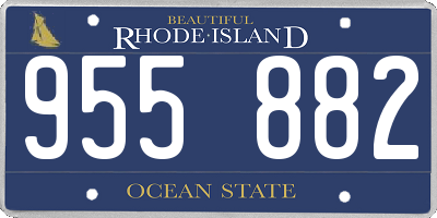 RI license plate 955882