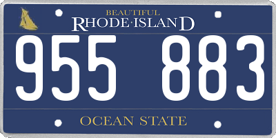 RI license plate 955883