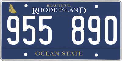 RI license plate 955890