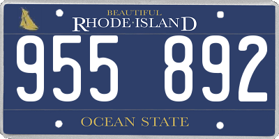 RI license plate 955892