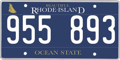 RI license plate 955893