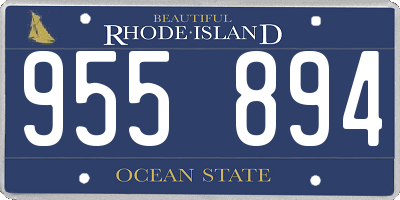 RI license plate 955894