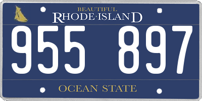 RI license plate 955897