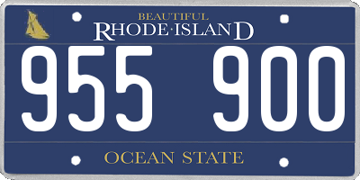 RI license plate 955900