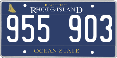 RI license plate 955903