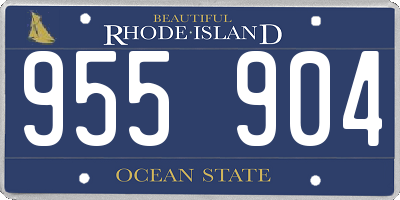 RI license plate 955904