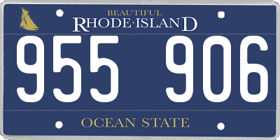 RI license plate 955906