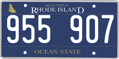 RI license plate 955907