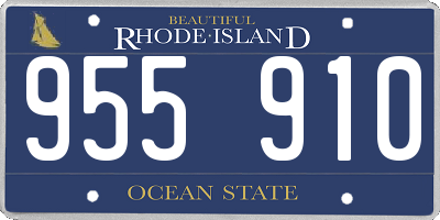 RI license plate 955910